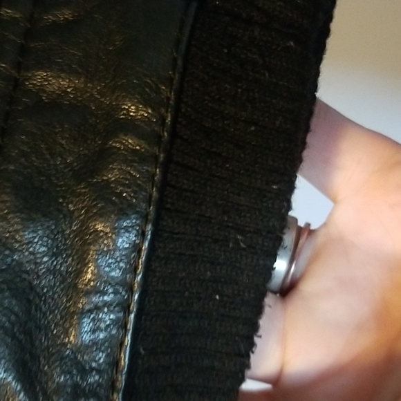 ❤ Danier Black Leather Moto Style Coat / Jacket ❤ - Picture 12 of 12